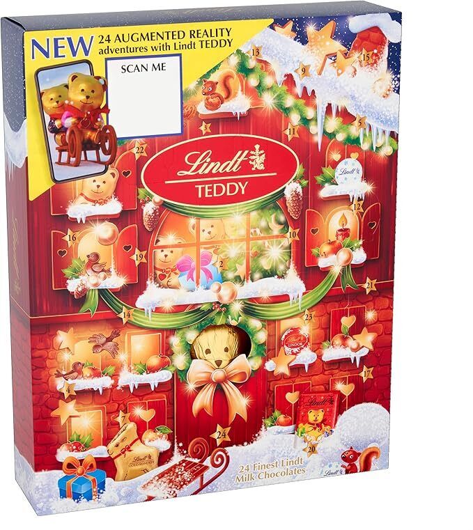 Lindt Teddy Advent Calendar 2024 Augmented Reality Christmas Milk Chocolate 250G