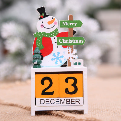 Christmas wooden calendar decoration